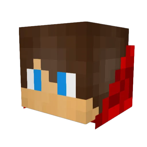 jhcoc Minecraft avatar head, 3D render