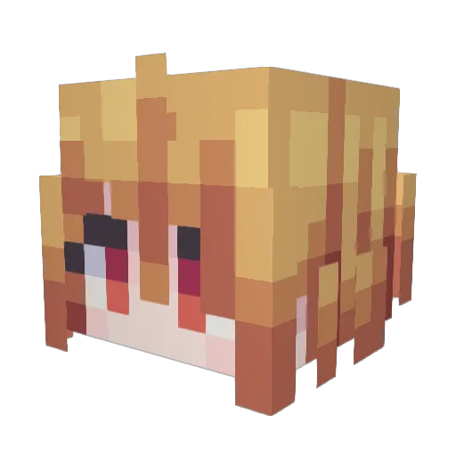 jhdsy Minecraft avatar head, 3D render