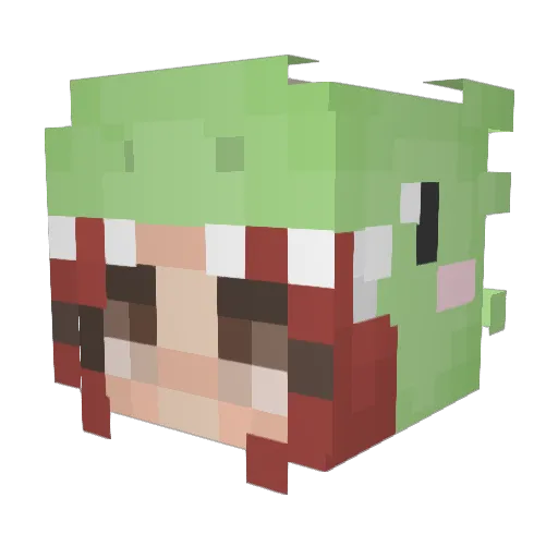 jheegh Minecraft avatar head, 3D render