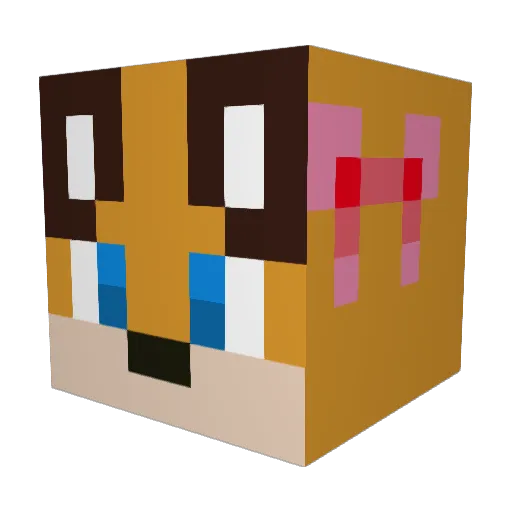 jheileTheFolf Minecraft avatar head, 3D render