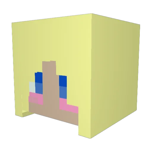 jhennn Minecraft avatar head, 3D render