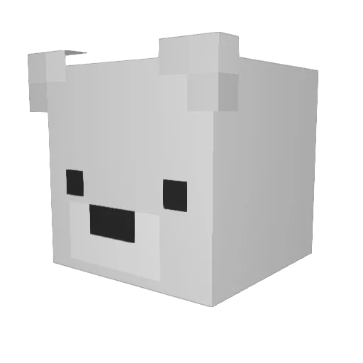 jhewnie Minecraft avatar head, 3D render