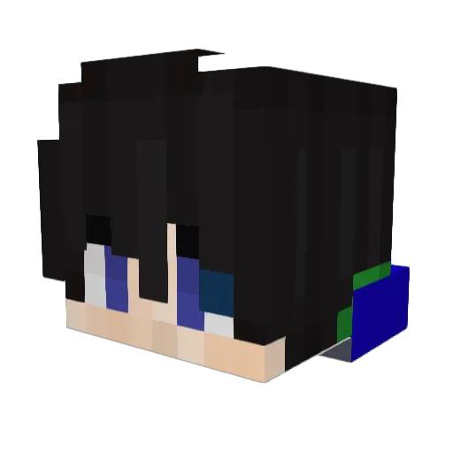 jhgamingdk Minecraft avatar head, 3D render