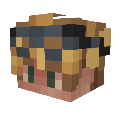 jhgf_ Minecraft avatar head, 3D render