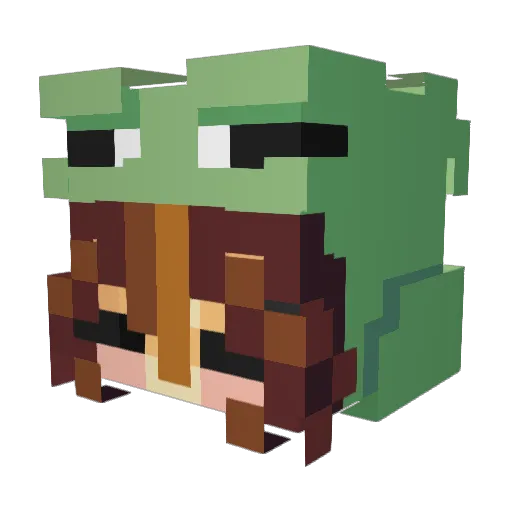 jhiggssee Minecraft avatar head, 3D render