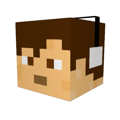 jhjuju Minecraft avatar head, 3D render