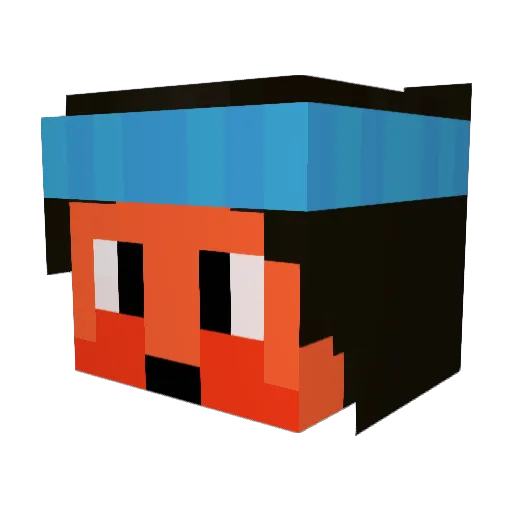 jhn_knst Minecraft avatar head, 3D render