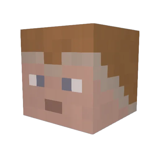 jhonose04 Minecraft avatar head, 3D render