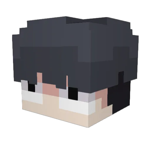 jhovem Minecraft avatar head, 3D render