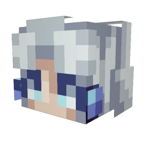 jhozeil Minecraft avatar head, 3D render