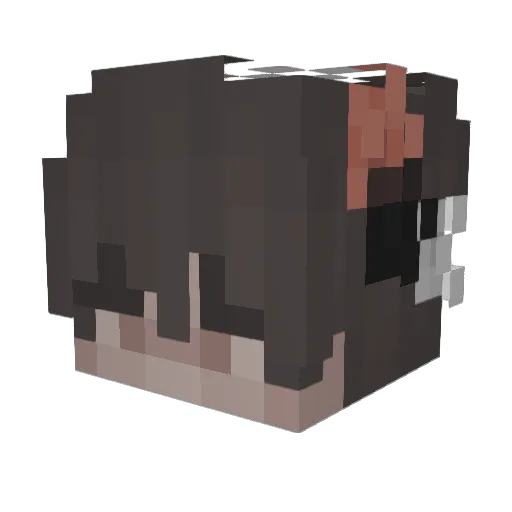 jhuy Minecraft avatar head, 3D render