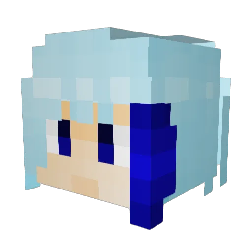 ji1130 Minecraft avatar head, 3D render