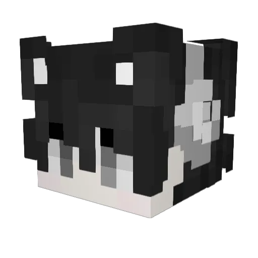 ji_yu Minecraft avatar head, 3D render