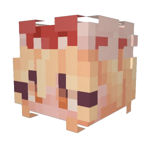 jiabaoyu7 Minecraft avatar head, 3D render
