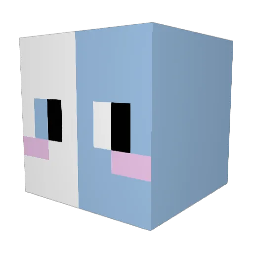 jiaeryn Minecraft avatar head, 3D render