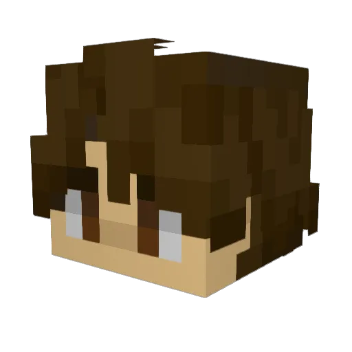 jiagegele Minecraft avatar head, 3D render
