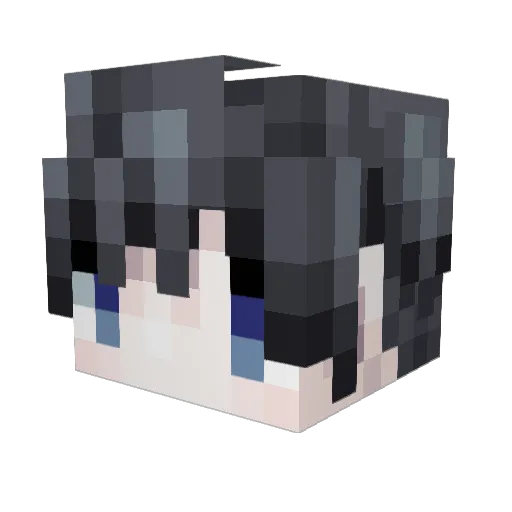 jiahe Minecraft avatar head, 3D render