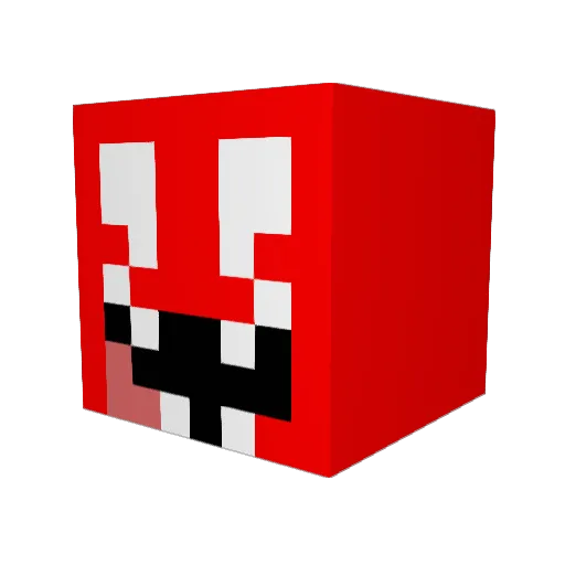 jian14 Minecraft avatar head, 3D render