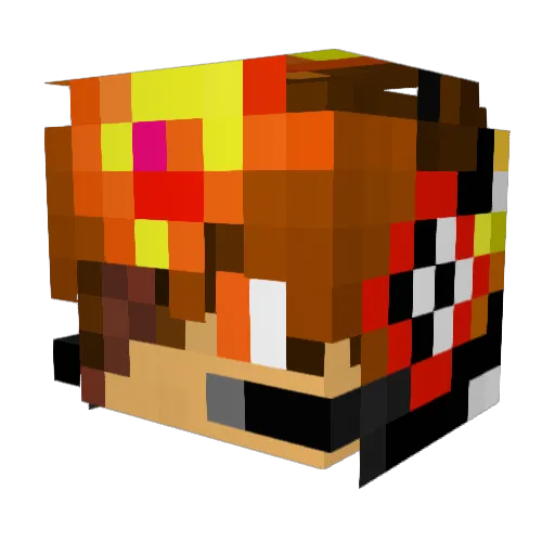 jianalan Minecraft avatar head, 3D render