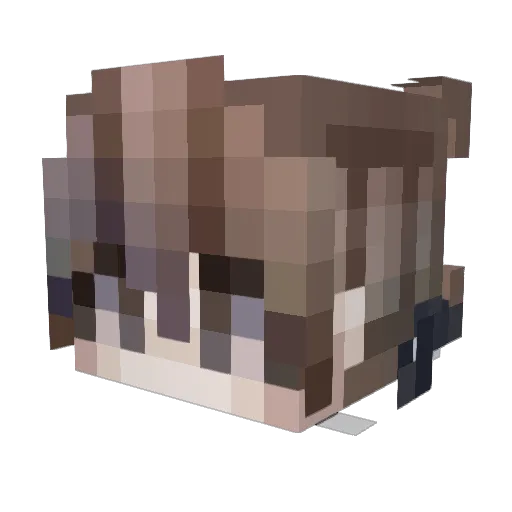jianghaijing Minecraft avatar head, 3D render