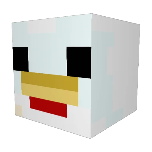 jiangqiao Minecraft avatar head, 3D render