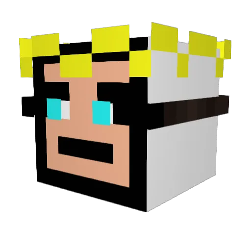 jiangqibb Minecraft avatar head, 3D render