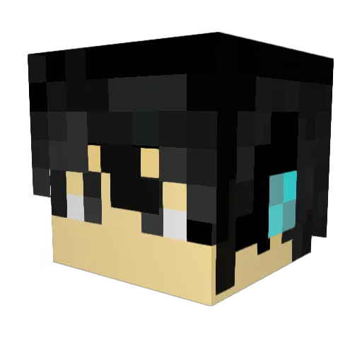 jiangshan_ Minecraft avatar head, 3D render