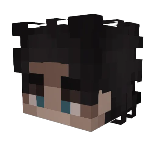 jiauh Minecraft avatar head, 3D render