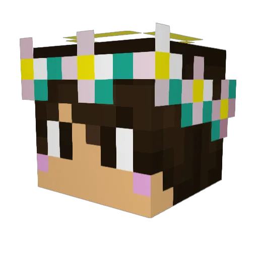 jiaxiin Minecraft avatar head, 3D render