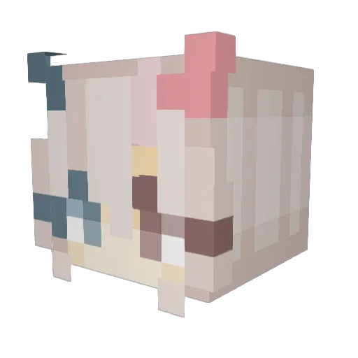 jiayfy Minecraft avatar head, 3D render