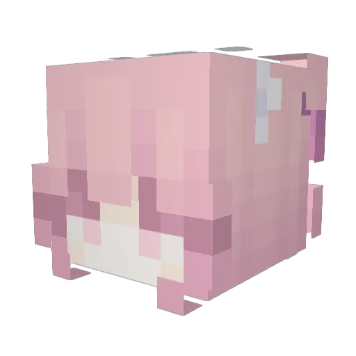 jibadou Minecraft avatar head, 3D render