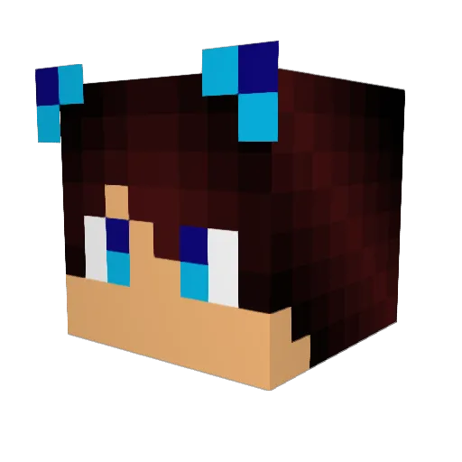 jibash Minecraft avatar head, 3D render