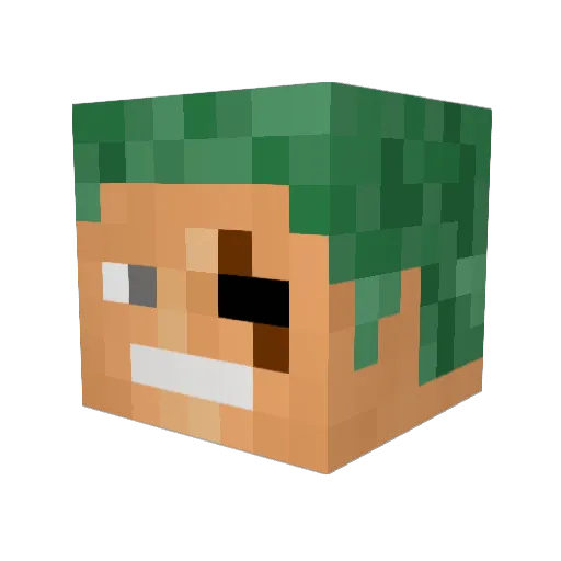 jibbers3x Minecraft avatar head, 3D render