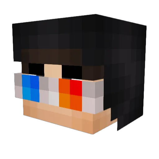 jibbyt Minecraft avatar head, 3D render