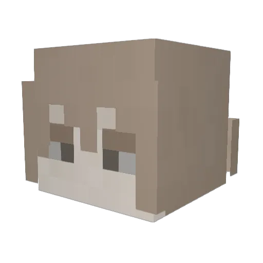 jiberale Minecraft avatar head, 3D render