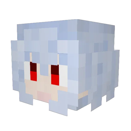 jicchi Minecraft avatar head, 3D render