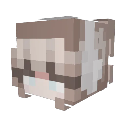 jicento Minecraft avatar head, 3D render