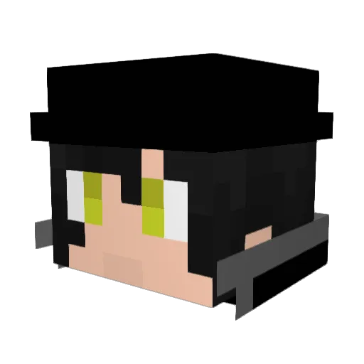 jician Minecraft avatar head, 3D render