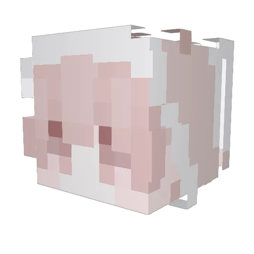 jidung_ Minecraft avatar head, 3D render