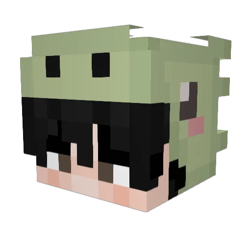 jiegeno Minecraft avatar head, 3D render