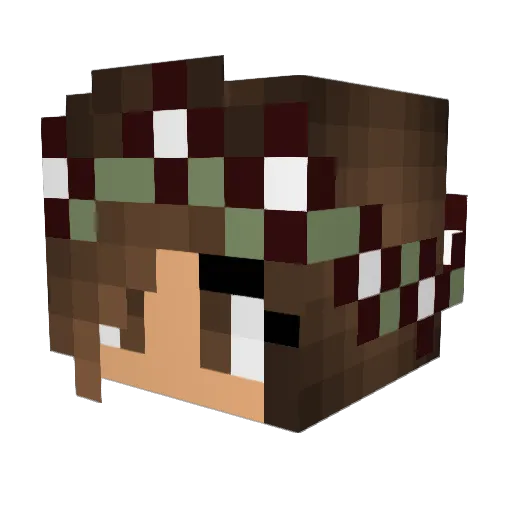 jiemba2 Minecraft avatar head, 3D render