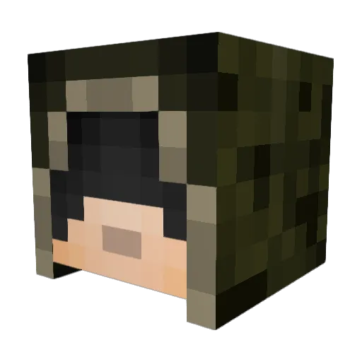 jigagames Minecraft avatar head, 3D render
