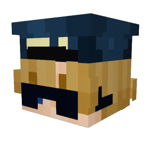 jigglethug Minecraft avatar head, 3D render