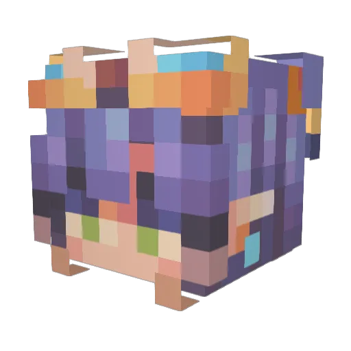 jigglingdoritos Minecraft avatar head, 3D render