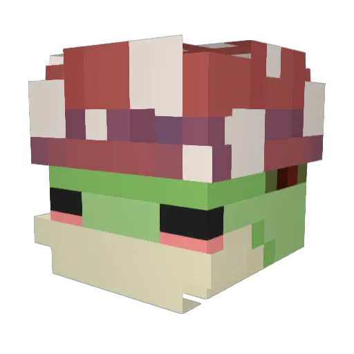jiggly_panduh Minecraft avatar head, 3D render