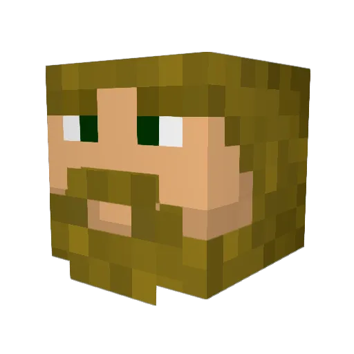 jiggymonkey Minecraft avatar head, 3D render
