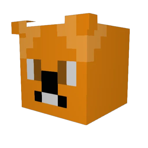 jigomi Minecraft avatar head, 3D render