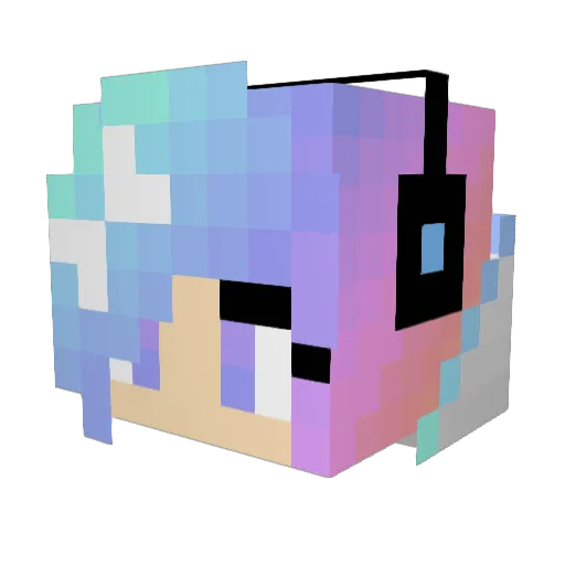 jigusan Minecraft avatar head, 3D render