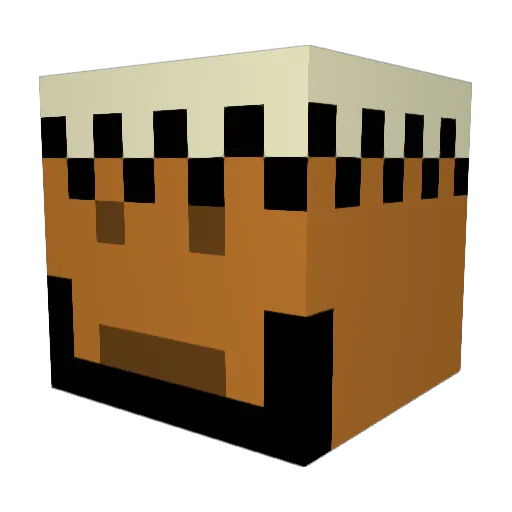 jihwan Minecraft avatar head, 3D render