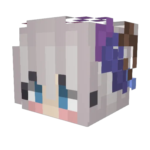 jiihugn Minecraft avatar head, 3D render